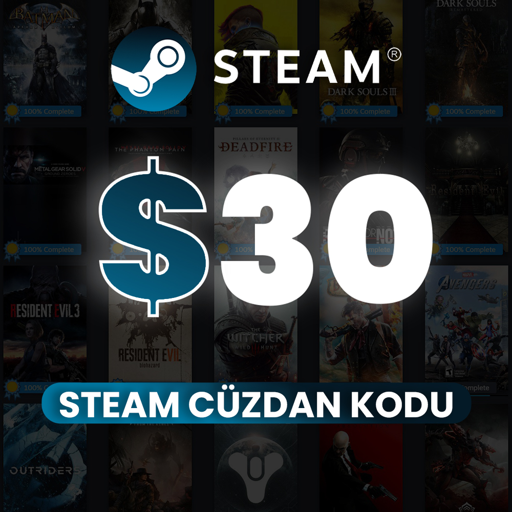 30 USD Steam Cüzdan Kodu