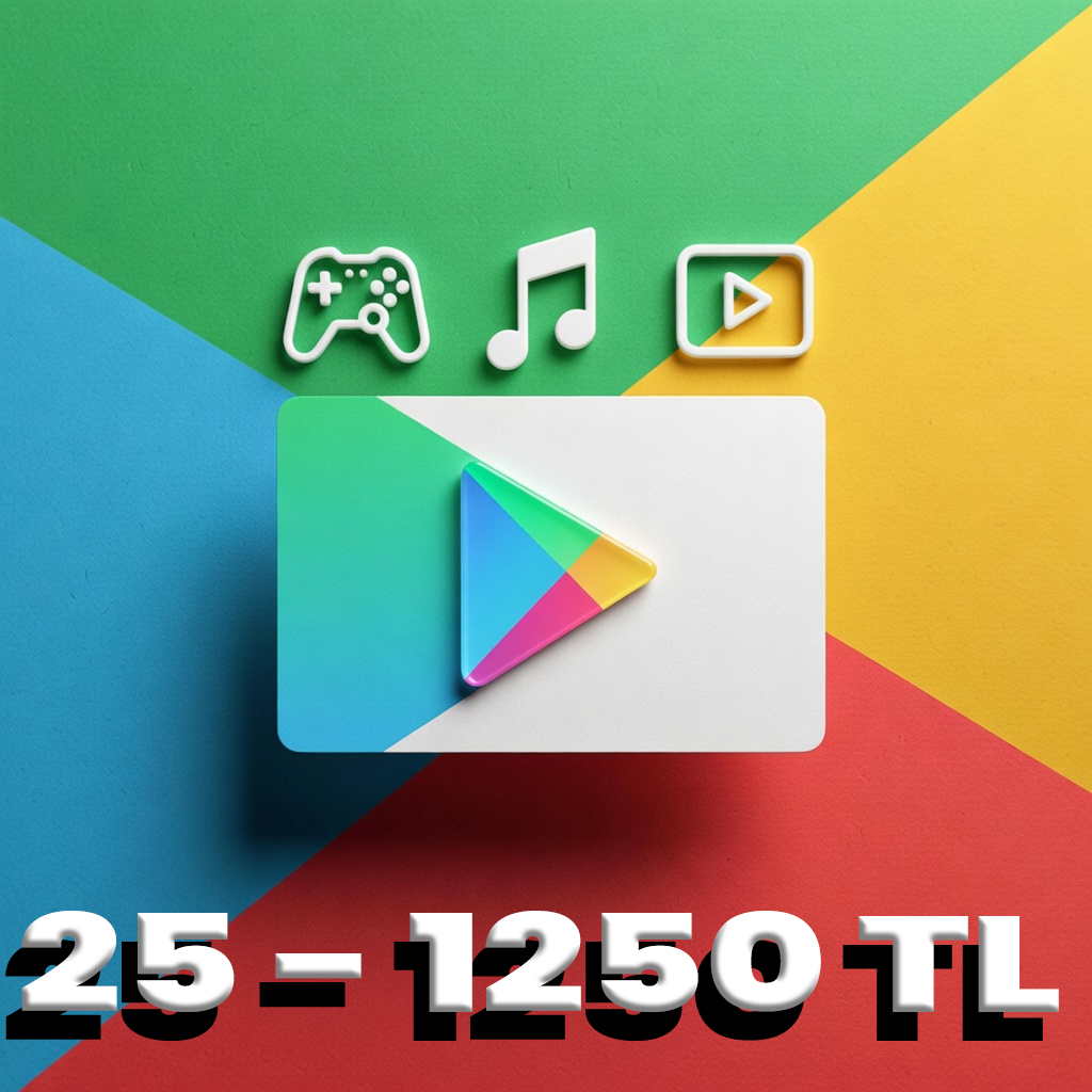 Google Play Gift Card TR 25 - 1250 TL