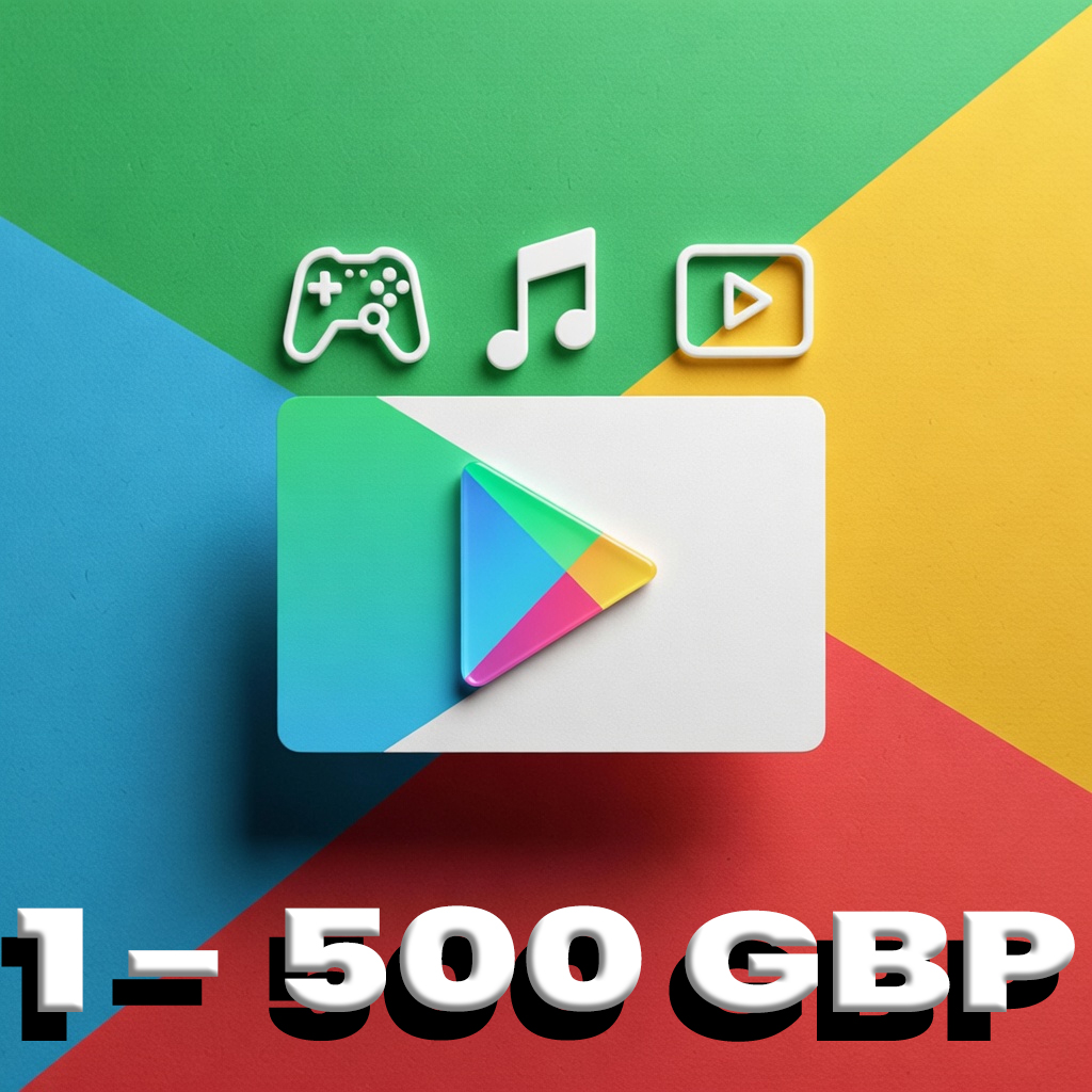 Google Play Hediye Kartı UK 1 - 500 GBP