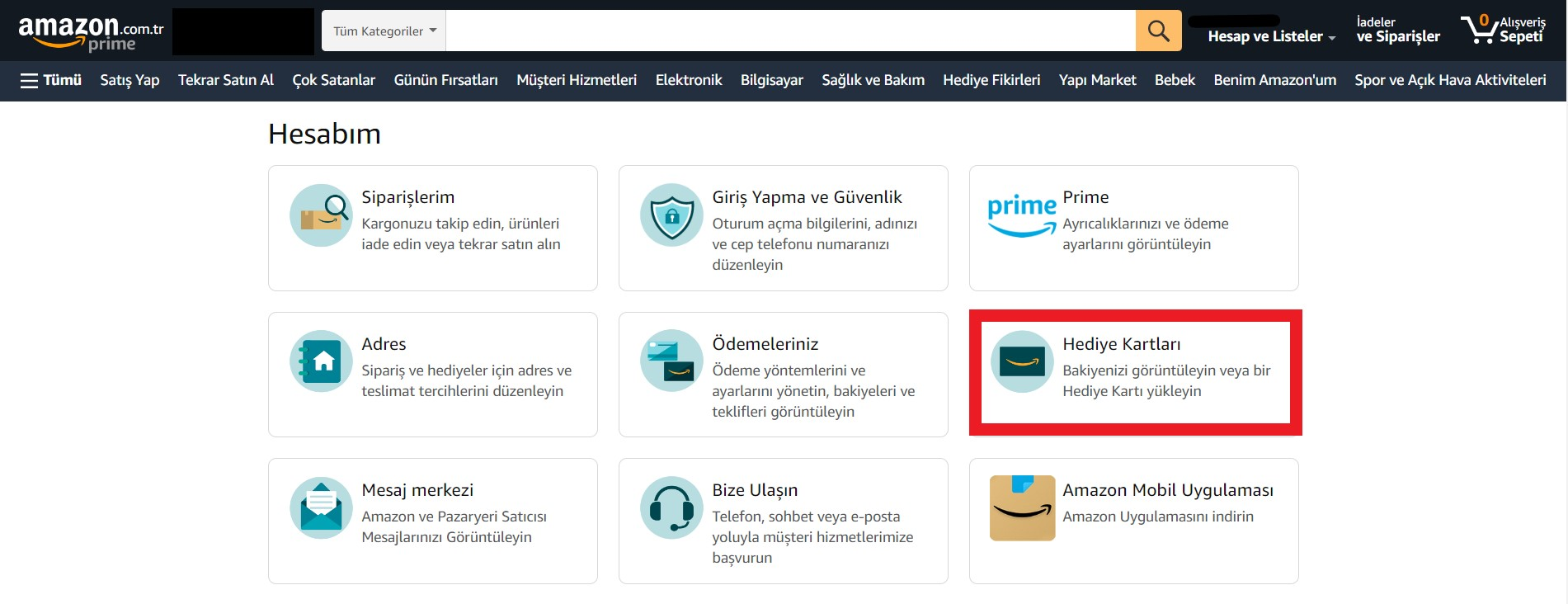 Amazon gift card men&uuml;s&uuml;